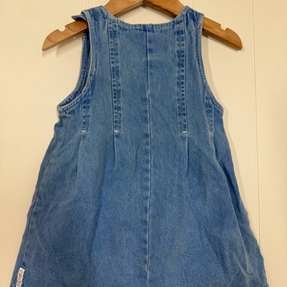 Cherokee Vintage Pleated Denim Overall Dress